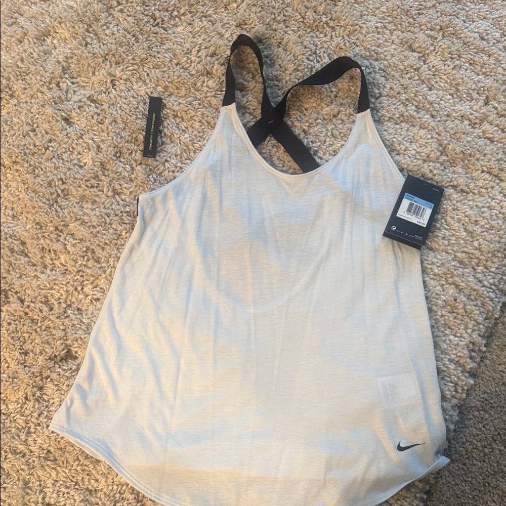 Nike Baby Blue and Black Tank Top